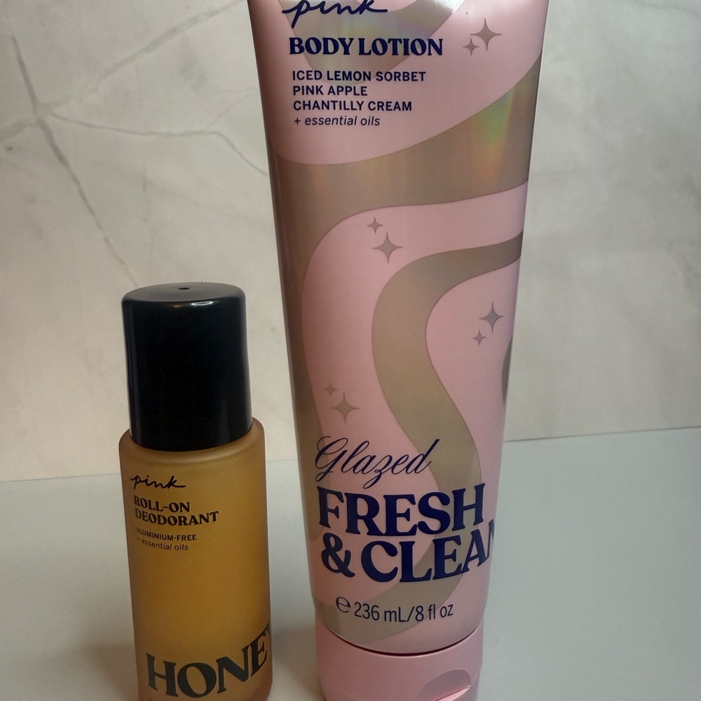 Fresh & Clean Body Lotion and Honey Roll-On Deodorant Set